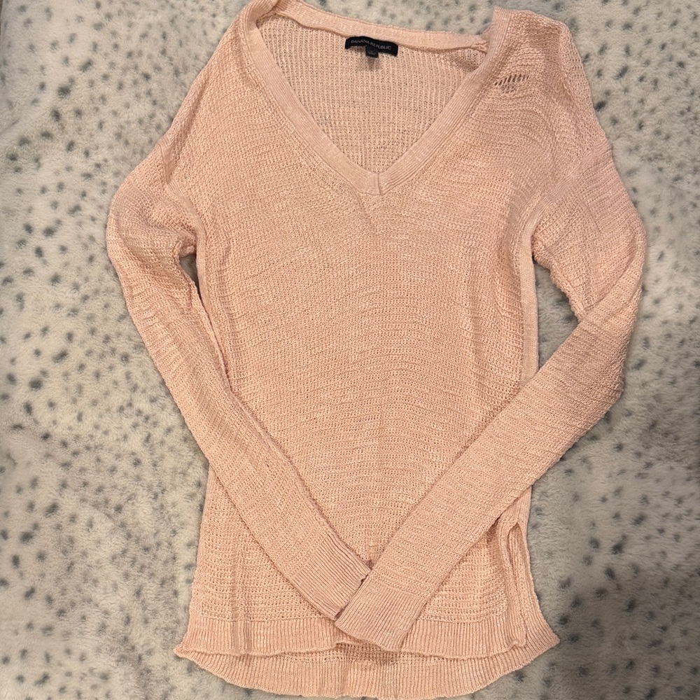 Banana Republic Pale Pink Knit Top